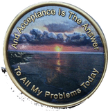 Acceptance Color AA Sobriety Medallion Page 449 - RecoveryChip