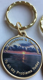 Acceptance Is The Answer Beach Sunrise Color Bronze AA Keychain 449 417 - RecoveryChip