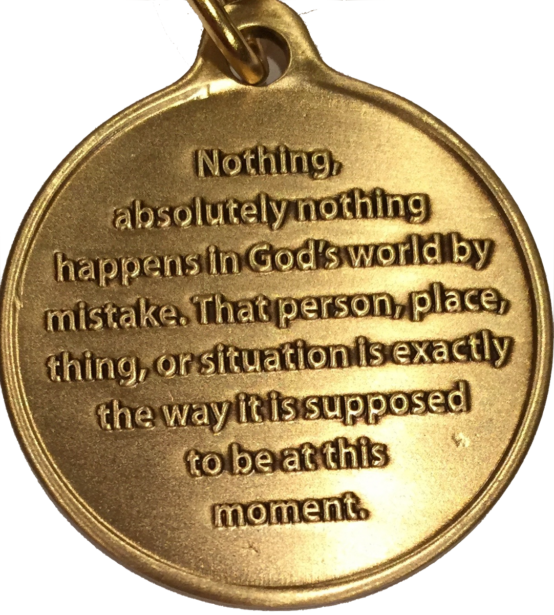 Acceptance Is The Answer Beach Sunrise Bronze AA Keychain 449 417
