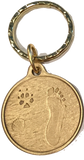 Always By My Side Dog Pet Paw Print Footprint Beach Bronze Seashell Keychain - RecoveryChip