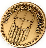 Bulk Roll of 25 Native American In Recovery Medallion Sobriety Coin Great Spirit Prayer Chip