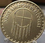 Bulk Roll of 25 Native American In Recovery Medallion Sobriety Coin Great Spirit Prayer Chip