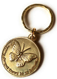 If Nothing Changed There'd Be No Butterflies Keychain Serenity Prayer Key Tag - RecoveryChip