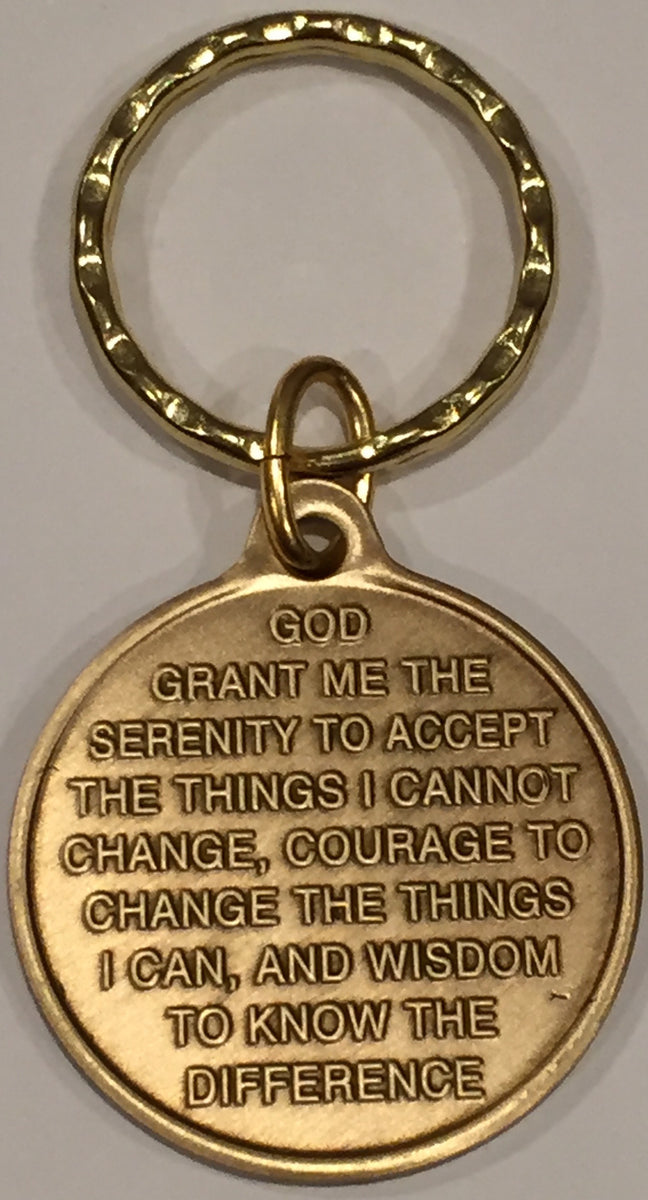 Came To Believe Serenity Prayer AA Medallion Keychain RecoveryChip