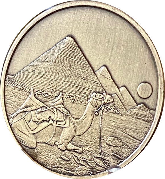 Bulk Lot of 25 Camel In The Desert With Pyramids Medallion Sobriety Chip