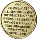 Camel One Day At A Time Serenity Prayer Medallion Bronze Sobriety Chip Coin - RecoveryChip