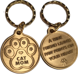 Cat Mom - A True Friend Pet Keychain RecoveryChip Design - RecoveryChip