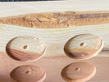 Bark Top 9 Coin Cedar AA Medallion Holder Chip Display Handmade
