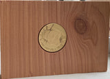 Cedar Medallion Holder Coin Display Handmade With Universe One Day At A Time Chip