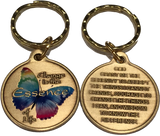 Change Is The Essence of Life Color Butterfly Bronze Serenity Prayer Keychain - RecoveryChip