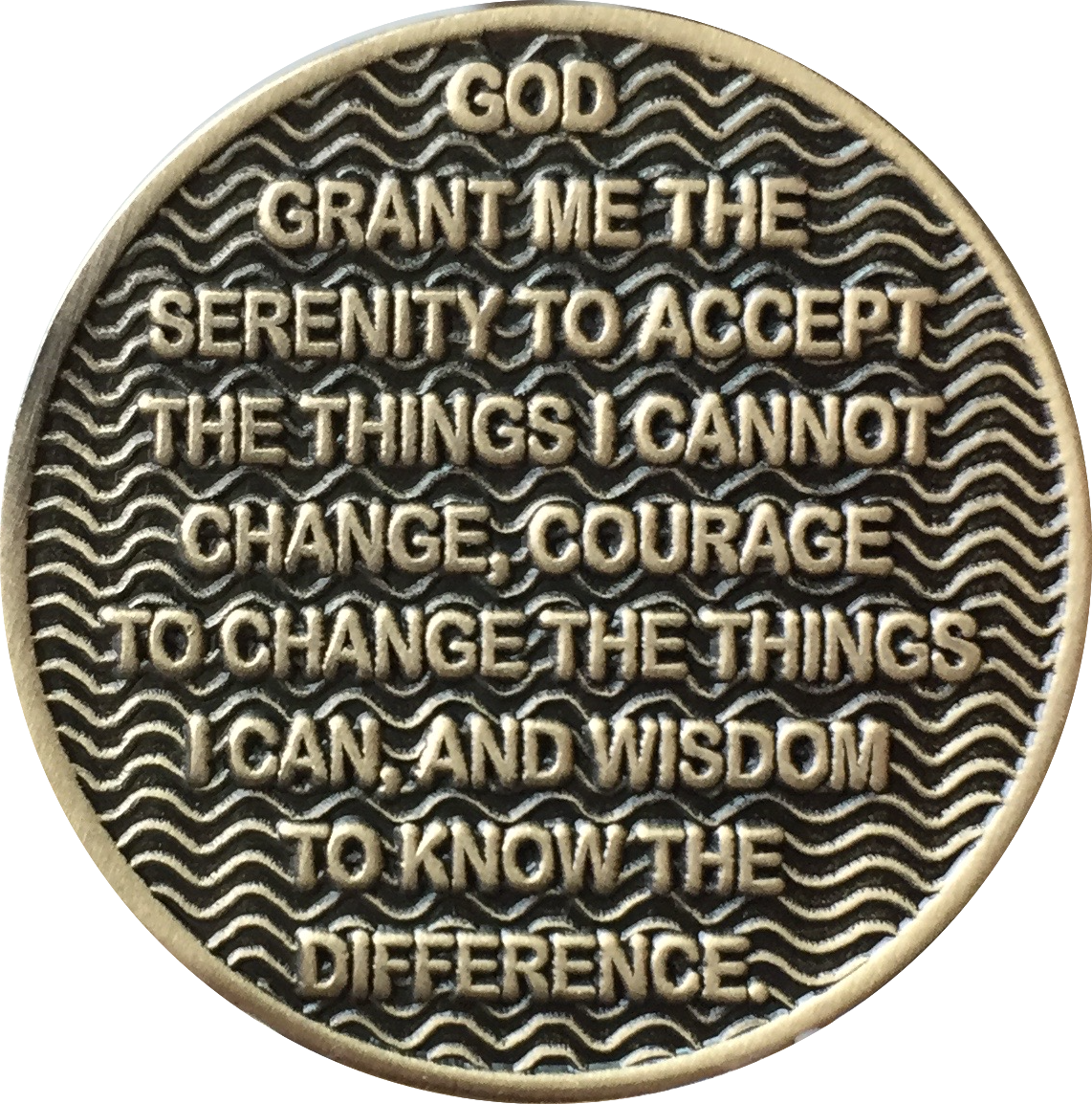1 - 10 Year Reflex Chocolate Bronze AA Medallion Sobriety Chip