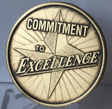TEAM Together Everyone Achieves More Commitment To Excellence Motivational Bronze Medallion Coin - RecoveryChip