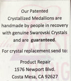 Crystal AA Medallion Transition Purple Tri-Plate Sobriety Chip Year 1 - 45 - RecoveryChip