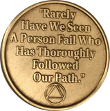 Bulk Lot Dr Bob Rx Prescription Bronze AA Founders Medallion Always Remember It Chip - RecoveryChip