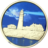 Fog Light Prayer Color Light House AA Medallion Bronze Foglight Sobriety Chip Recoverchip Design - RecoveryChip