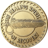 Healing Spirit of Recovery Medallion Native American Chip Coin AA Great Spirit Prayer Bronze - RecoveryChip