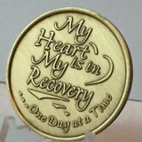 My Heart Is In Recovery Medallion Chip Sobriety Coin One Day At A Time ODAAT - RecoveryChip