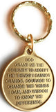 Change Is The Essence of Life Butterfly Bronze Serenity Prayer Keychain - RecoveryChip