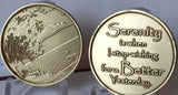Serenity Lake - Serenity Is When I Stop Wishing For A Better Yesterday Bronze Medallion Chip - Recoverychip Design - RecoveryChip