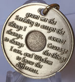 AA 24 Hours or Years 1 - 10 Medallion Key Chain Sobriety Chip With Serenity Prayer Bronze - RecoveryChip