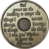 Bulk Lot of 3 Bronze 24 Hours AA Medallions Serenity Prayer Sobriety Chips - RecoveryChip