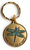 Green Dragonfly One Day At A Time Keychain With Serenity Prayer