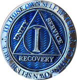 Popular 1 Year AA Medallions Gold Plated Sobriety Chips In Various Colors - RecoveryChip