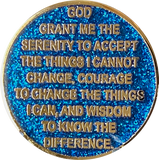 Butterfly If Nothing Changed There'd Be No Butterflies Reflex Blue Glitter Gold Plated Medallion