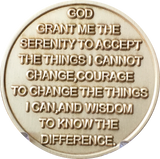 Butterfly If Nothing Changed There'd Be No Butterflies Bronze Sobriety Medallion Chip Pocket Token With Serenity Prayer RecoveryChip Design - RecoveryChip