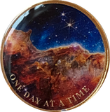 Webb Telescope Carina Nebula Medallion One Day At A Time NASA Coin
