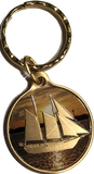 Sailing Keychain We Can't Control The Wind We Can Only Adjust Our Sails Color Schooner Sailboat