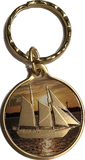 Sailing Keychain We Can't Control The Wind We Can Only Adjust Our Sails Color Schooner Sailboat