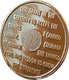 29 Year AA Medallion 1.5" Large Challenge Coin Premium 22k Gold Plated Sobriety Chip