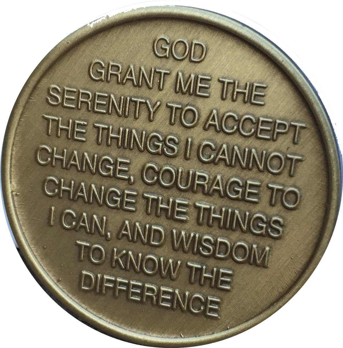 Let Go Let God Color Butterfly Bronze Serenity Prayer Medallion Chip ...