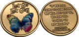 Let Go Let God Color Butterfly Step 6 Willingness AA Medallion Chip - RecoveryChip