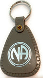 18 Month NA Keytag Gray Narcotics Anonymous Grey Keychain Clean & Serene