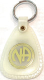 1 Year NA Keytag White Glow Narcotics Anonymous Keychain Clean & Serene