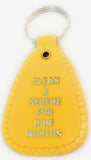 9 Month NA Keytag Yellow Narcotics Anonymous Keychain Clean & Serene