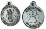 1" Saint Francis of Assisi Protect My Pet Dog Tag Collar Charm - Proceeds Go To Swamp Land Husky Rescue