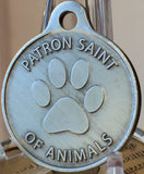 1" Saint Francis of Assisi Protect My Pet Dog Tag Collar Charm - Proceeds Go To Swamp Land Husky Rescue