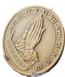 Praying Hands One Day At A Time Premium Bronze Medallion Serenity Prayer Coin