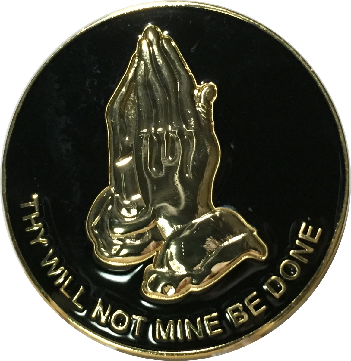 PrayingHandsThyWillBlackGold_1