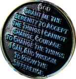 24 Hours AA Medallion Reflex Rainbow Plated Sobriety Chip