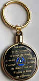 Keychain AA Medallion Holder For Recovery Mint Tri-Plate Chips Gold Plated - RecoveryChip