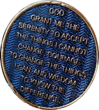 1000 Days AA Medallion Reflex Blue Gold Plated Sobriety Chip