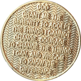 1 Year Reflex Bronze AA Medallion Antique Or Clean Finish Sobriety Chip - RecoveryChip