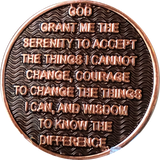 1 Year Copper Plated AA Medallion Reflex Design By Recoverychip.com - RecoveryChip