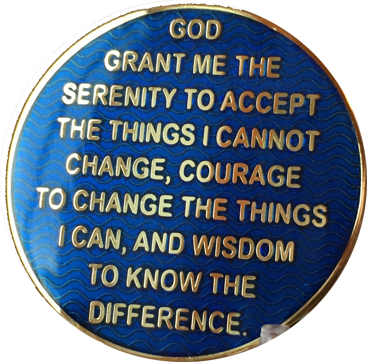 Recoverychip 2 Year AA Medallion Chip - Antique Chocolate Bronze, Serenity Prayer, 1 5/16"