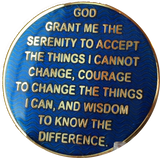 39 Year AA Medallion Reflex Blue Gold Plated Alcoholics Anonymous RecoveryChip Design - RecoveryChip