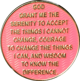 1 - 11 Month AA Medallion Reflex Pink Gold Plated Sobriety Chip Coin - RecoveryChip